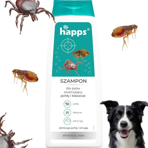 HAPPS - szampon dla psów na pchły i kleszcze 250ml HAPPS - szampon dla psów na pchły i kleszcze 250ml