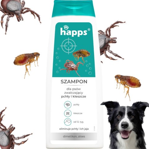 HAPPS - szampon dla psów na pchły i kleszcze 250ml HAPPS - szampon dla psów na pchły i kleszcze 250ml