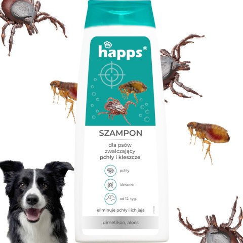 HAPPS - szampon dla psów na pchły i kleszcze 250ml HAPPS - szampon dla psów na pchły i kleszcze 250ml