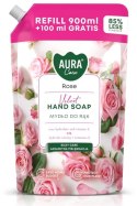Zestaw 3x1000 ml AURA Care Mydło Do Rąk Uzupełniające Lawenda Róża Wanilia