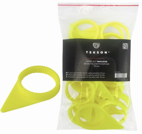 Wskaźnik Luźnej Nakrętki 33mm Żółty Fosfor 20 szt. Wskaźnik Luźnej Nakrętki 33mm Żółty Fosfor 20 szt.