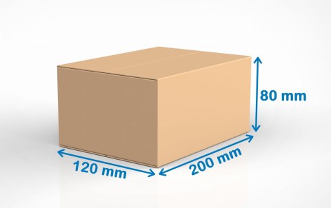 Karton klapowy 200x120x80mm 320g/m2 Karton klapowy 200x120x80mm 320g/m2