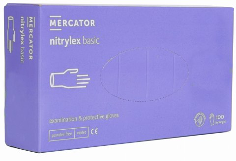 Rękawice Nitrylowe 100 sztuk / Fioletowe / Nitrylex Basic Violet (S 6-7) Rękawice Nitrylowe 100 sztuk / Fioletowe / Nitrylex Basic Violet (S 6-7)