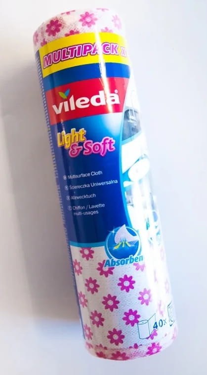 Ściereczka uniwersalna Vileda Light & Soft rolka 40 szt. Ściereczka uniwersalna Vileda Light & Soft rolka 40 szt.