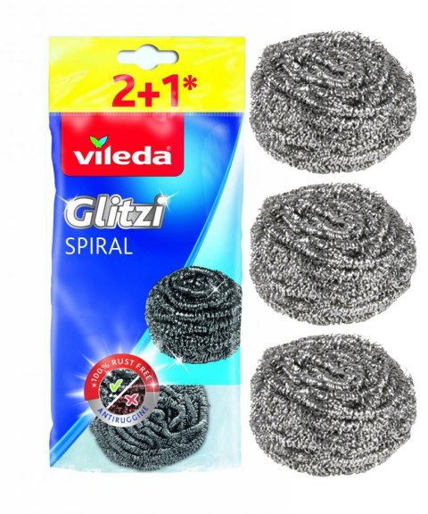 Zmywak stalowy Vileda Glitzi Spiral 3 szt. Zmywak stalowy Vileda Glitzi Spiral 3 szt.