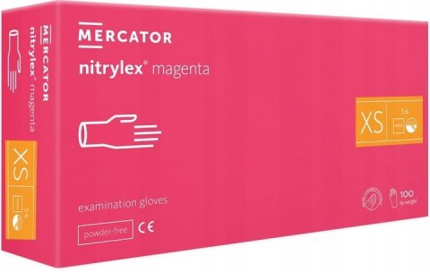 Rękawice Nitrylowe 100 szt. Nitrylex Magenta (XL 9-10) Rękawice Nitrylowe 100 szt. Nitrylex Magenta (XL 9-10)