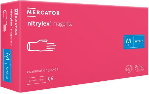 Rękawice Nitrylowe 100 szt. Nitrylex Magenta (XL 9-10) Rękawice Nitrylowe 100 szt. Nitrylex Magenta (XL 9-10)